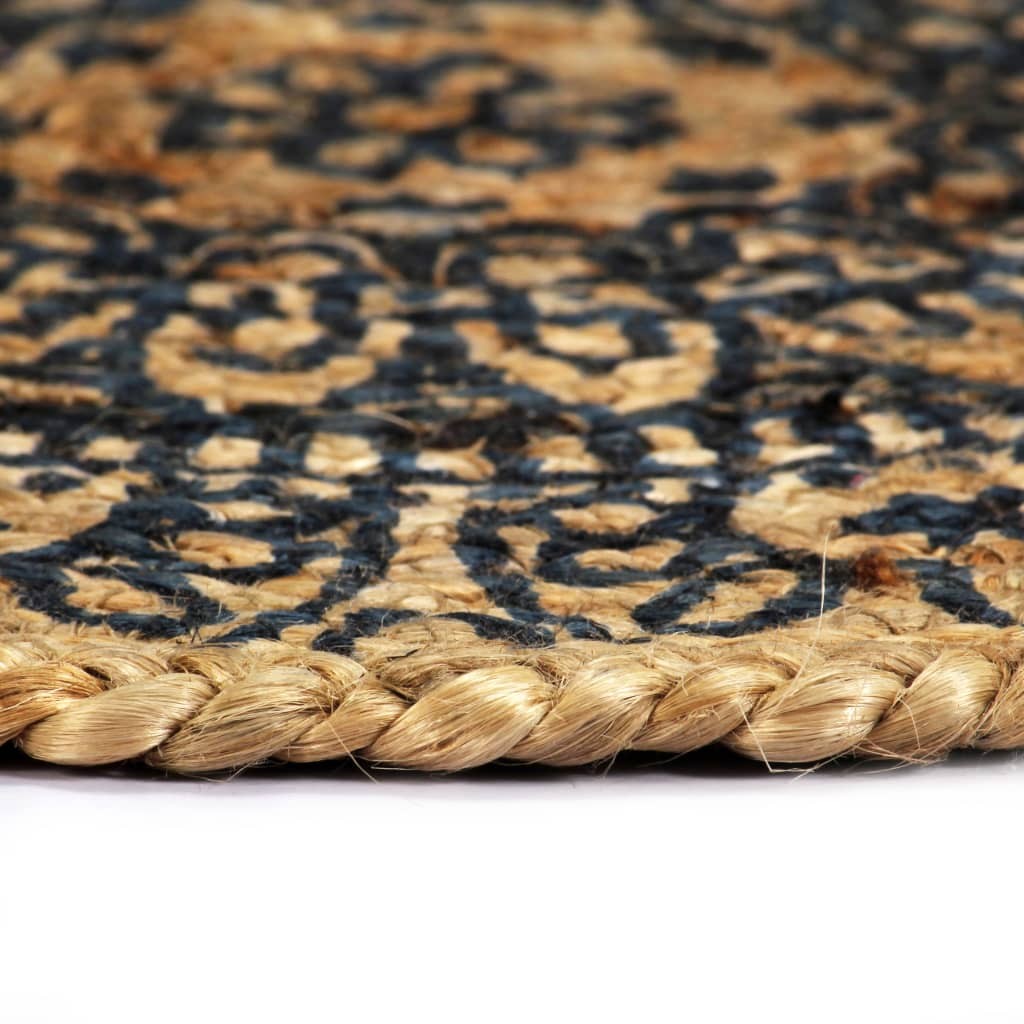 Placemats 4 pcs Dark Blue 38 cm Round Jute